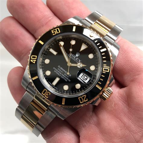 rolex submariner blue gold replica|rolex submariner two tone black.